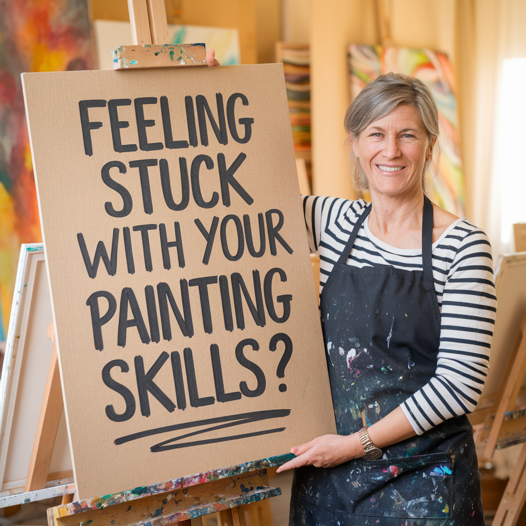 Painter with sign